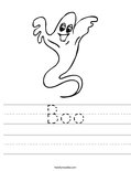 Boo Worksheet