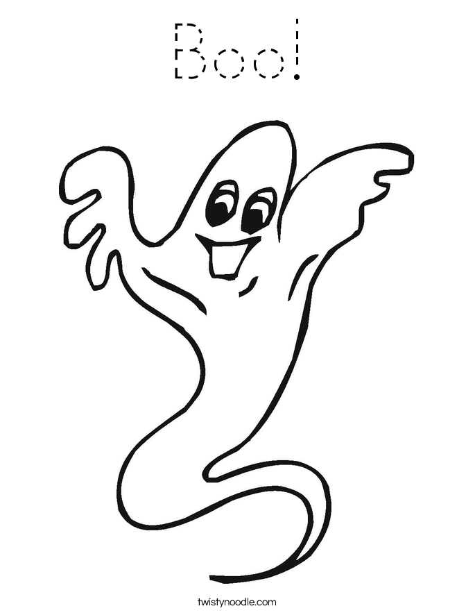 Boo! Coloring Page