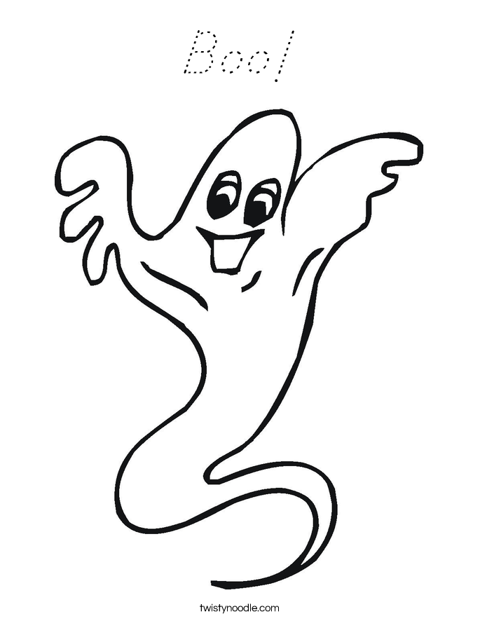 Boo! Coloring Page
