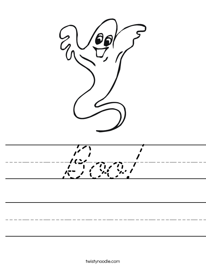 Boo! Worksheet