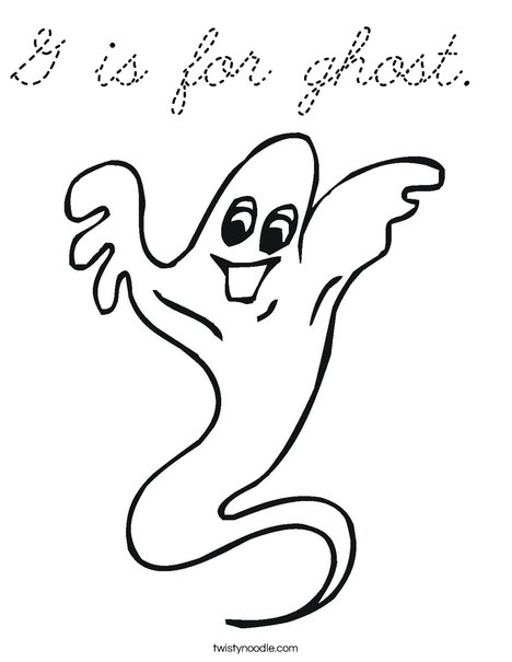 Ghost Coloring Page