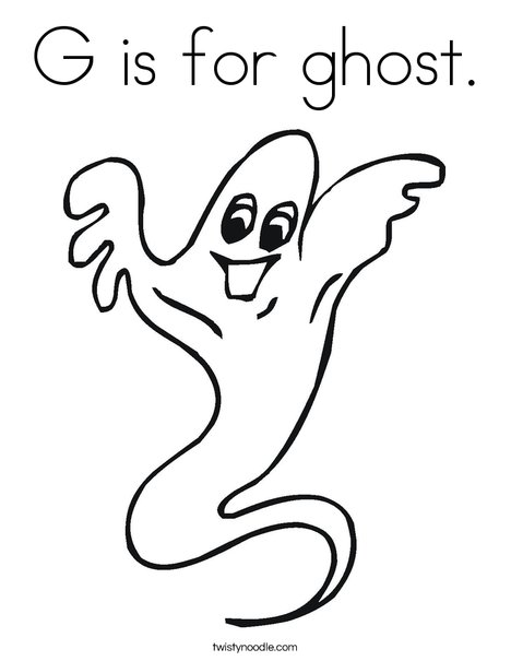 Ghost Coloring Page