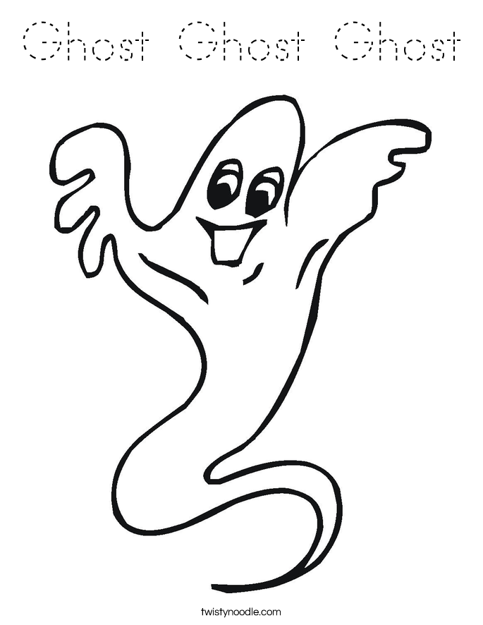 Ghost Ghost Ghost Coloring Page