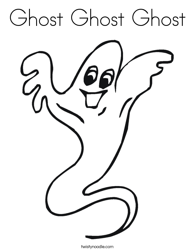 Ghost Ghost Ghost Coloring Page