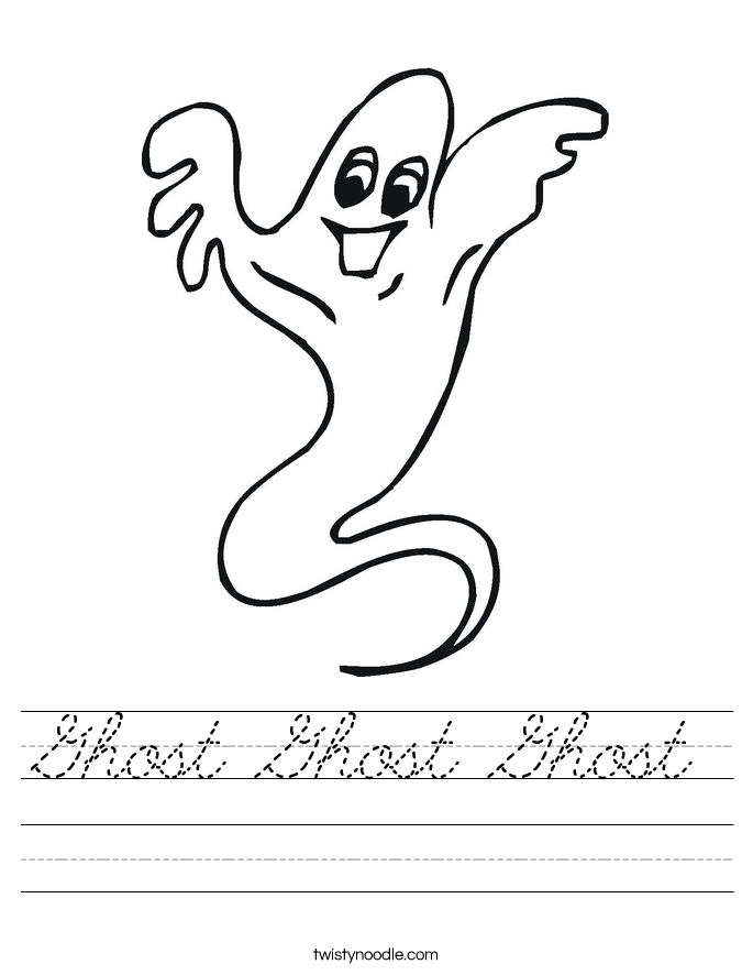 Ghost Ghost Ghost Worksheet