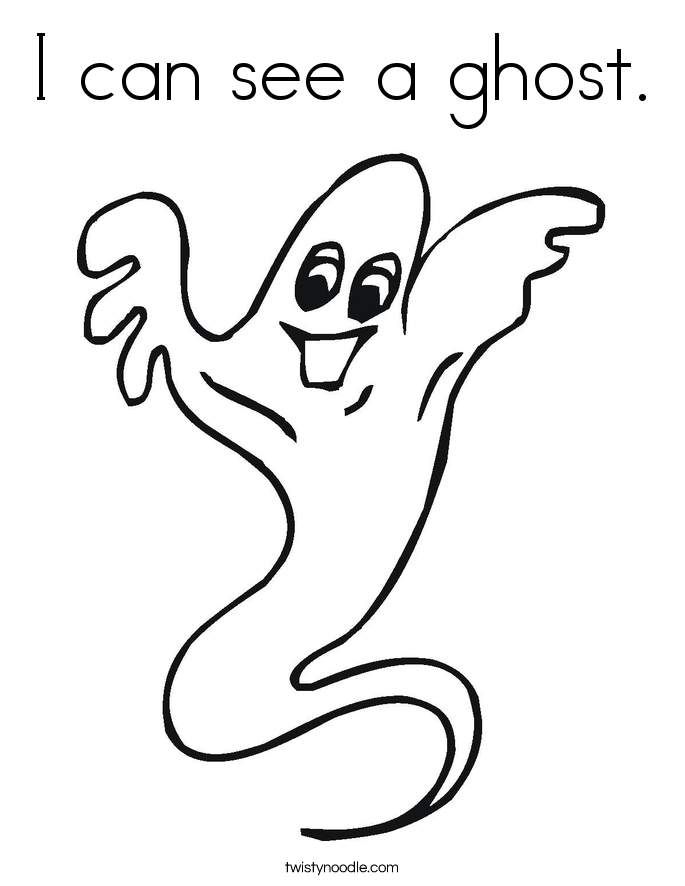I can see a ghost. Coloring Page