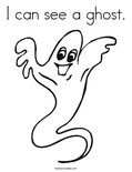 I can see a ghost.Coloring Page