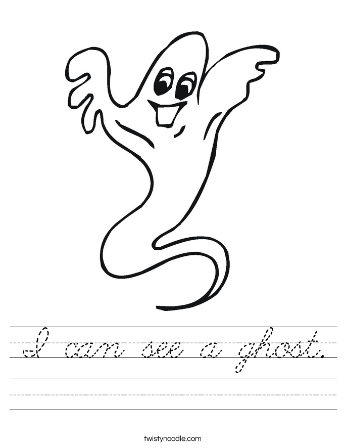 I can see a ghost. Worksheet