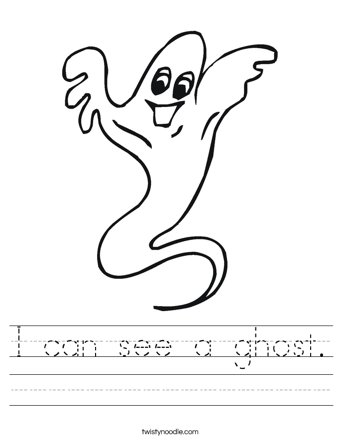 I can see a ghost. Worksheet