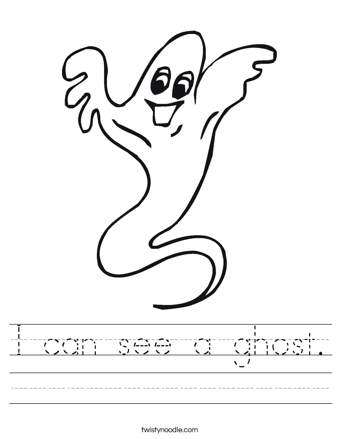 I can see a ghost Worksheet - Twisty Noodle