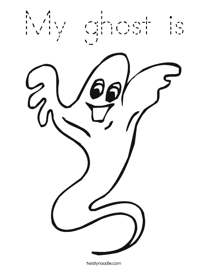 My ghost is Coloring Page