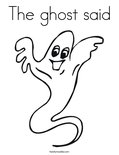The ghost saidColoring Page