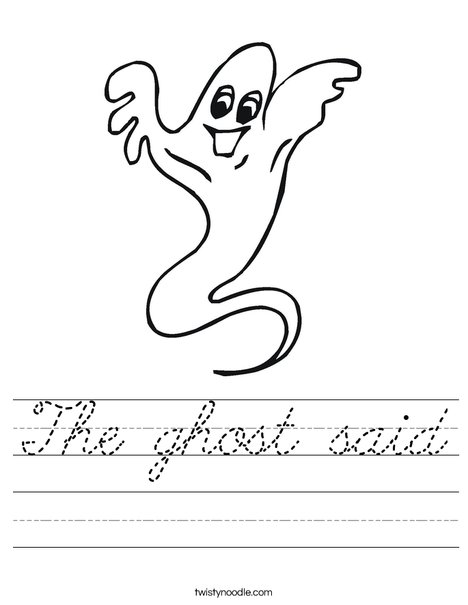 Ghost Worksheet