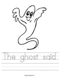 The ghost said Worksheet