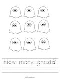 How many ghosts? Worksheet