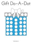 Gift Do-A-Dot Coloring Page