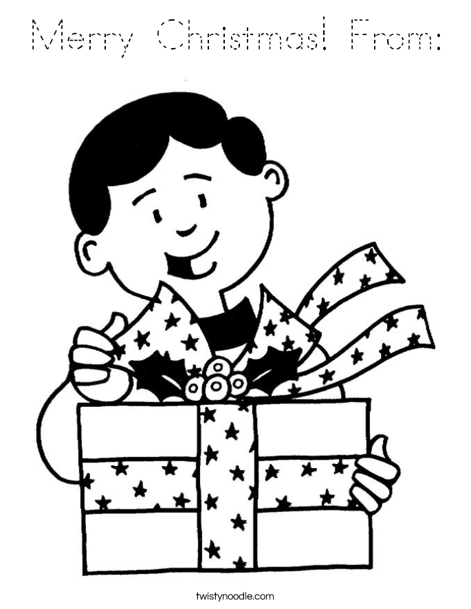 Merry Christmas! From: Coloring Page