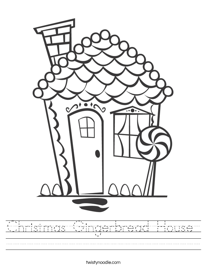 Christmas Gingerbread House  Worksheet
