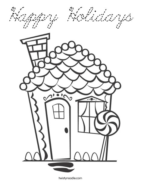 Gingerbread House Coloring Page