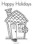 Happy Holidays Coloring Page