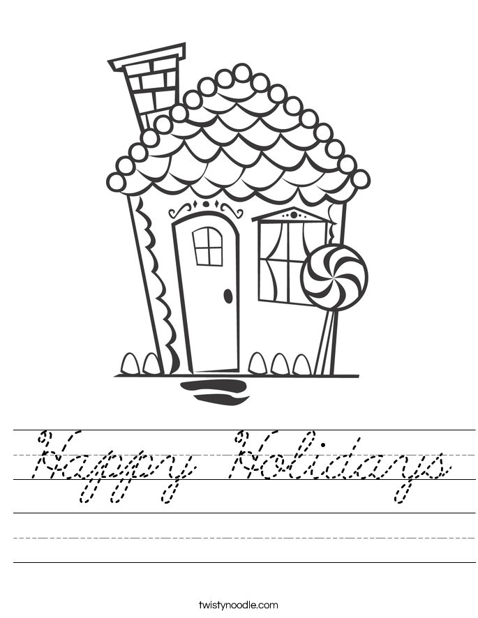 Happy Holidays Worksheet