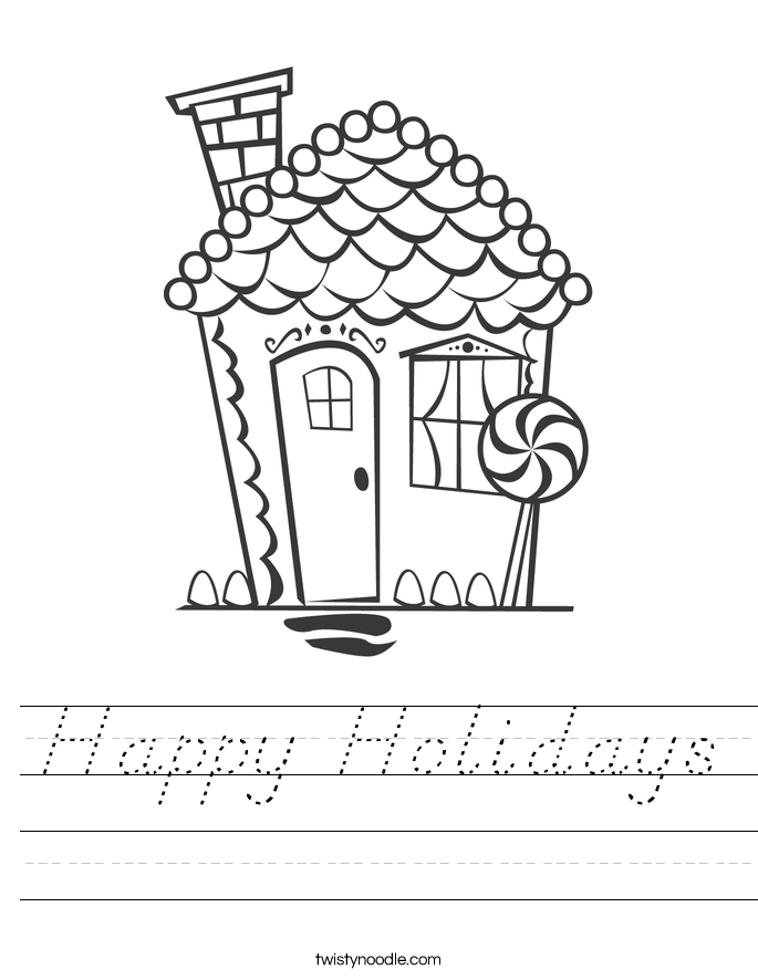 Happy Holidays Worksheet