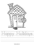 Happy Holidays Worksheet