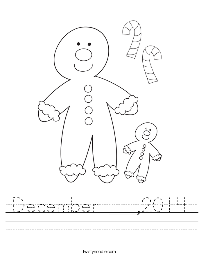 December ___,2014 Worksheet