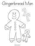 Gingerbread ManColoring Page