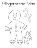 Gingerbread Man Coloring Page