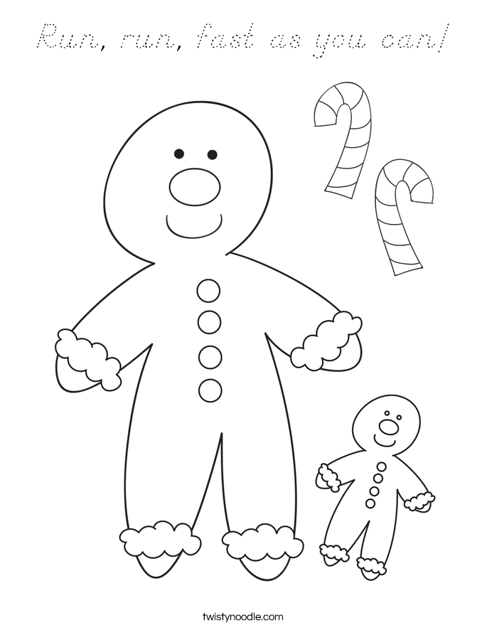 Run, run, fast as you can! Coloring Page