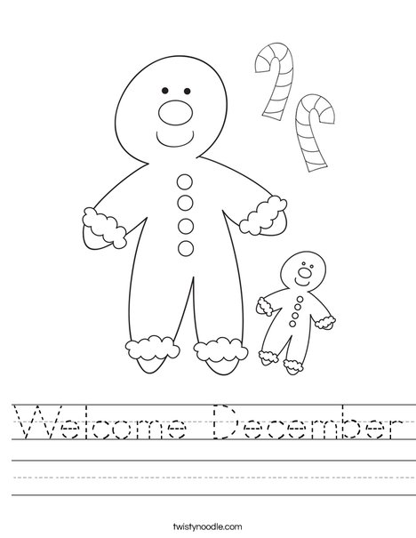 Gingerbread Man Worksheet