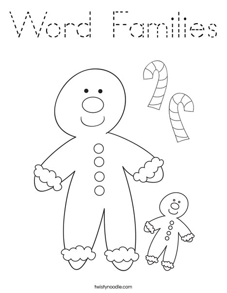 Gingerbread Man Coloring Page