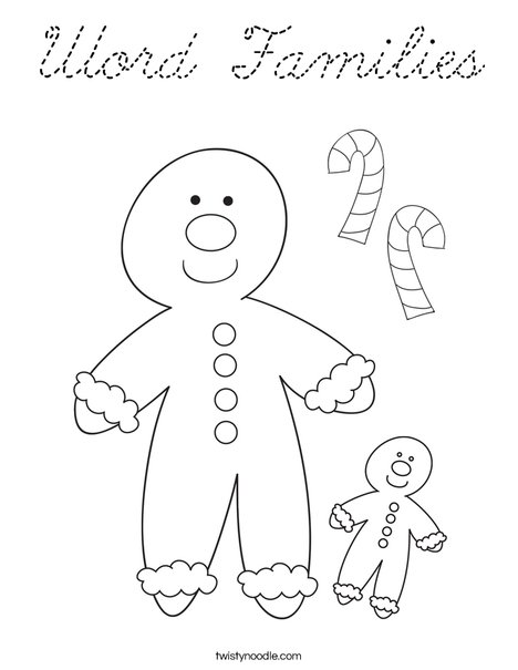 Gingerbread Man Coloring Page