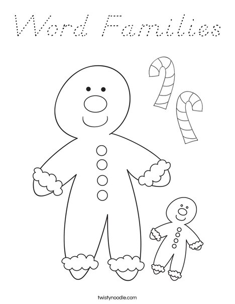Gingerbread Man Coloring Page
