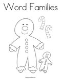 Word Families Coloring Page