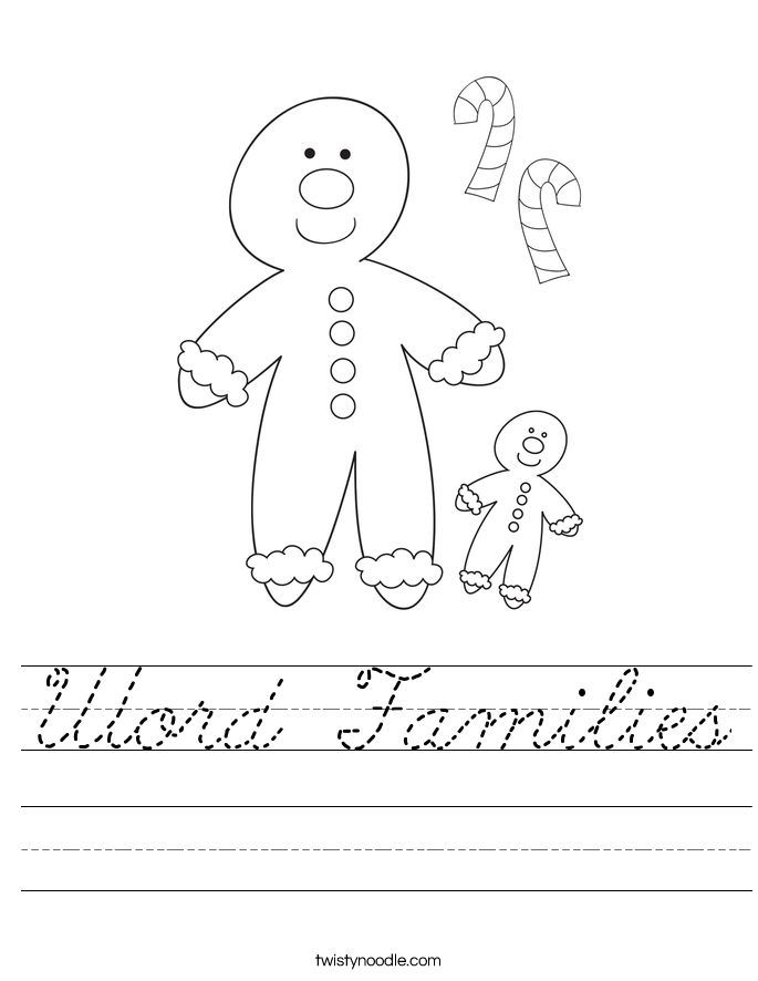 Word Families Worksheet