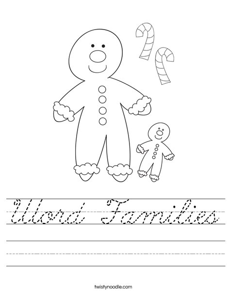 Gingerbread Man Worksheet