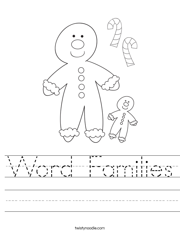 Word Families Worksheet