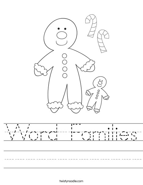 Gingerbread Man Worksheet