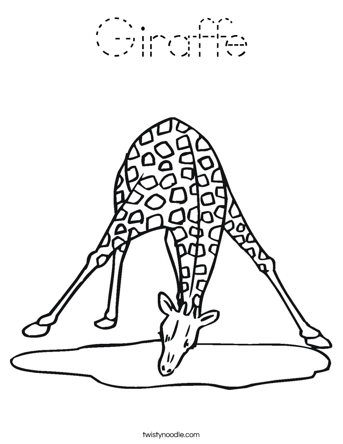 Giraffe Coloring Page