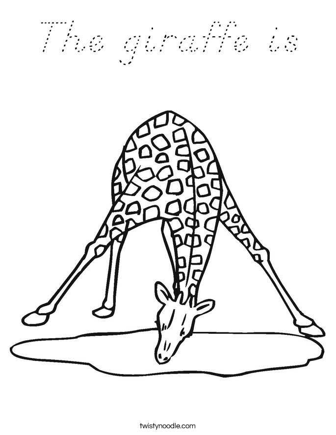 The giraffe is Coloring Page