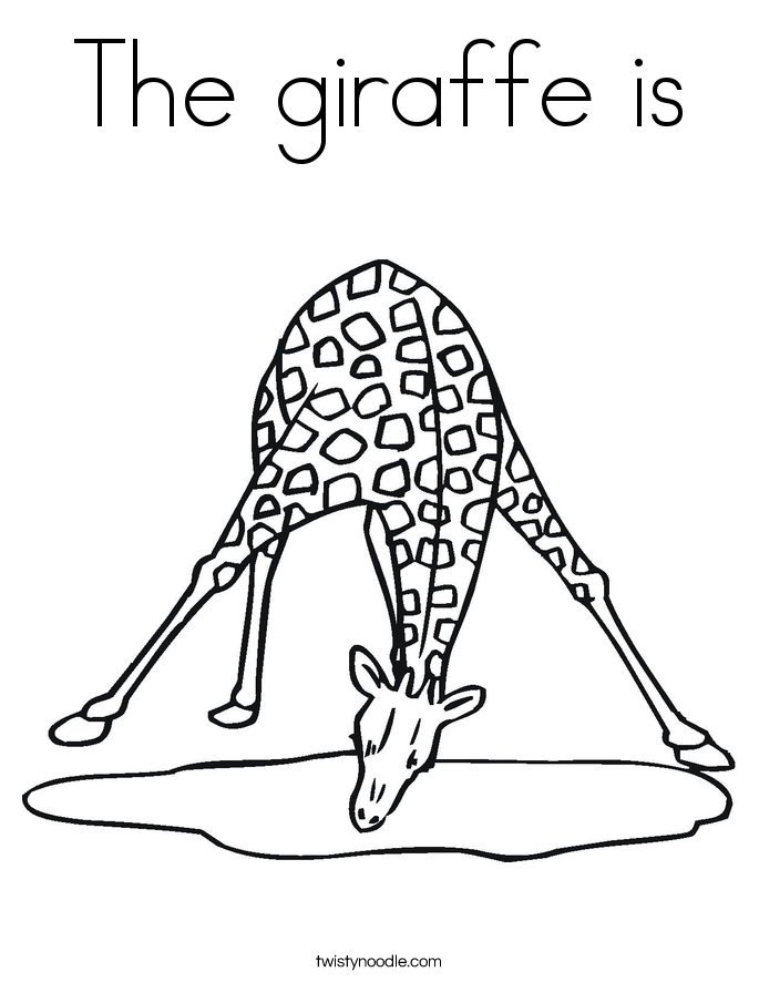 The giraffe is Coloring Page