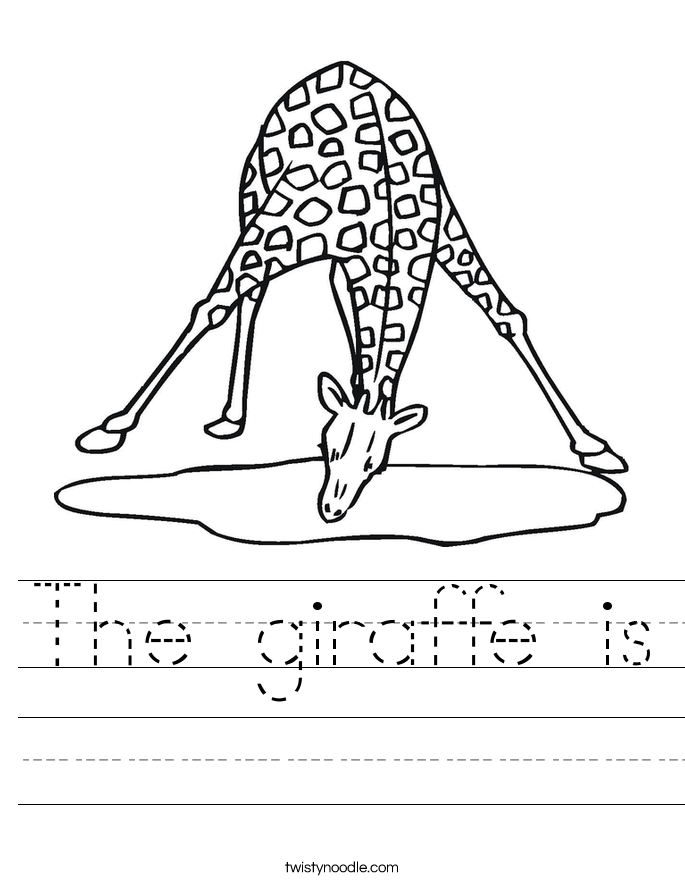 The giraffe is Worksheet