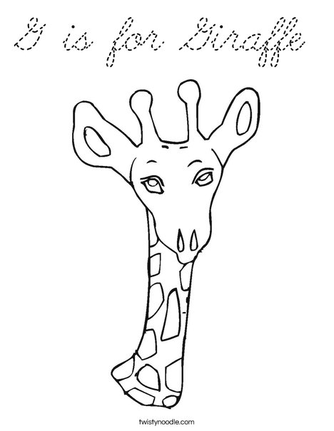 Giraffe Head Coloring Page