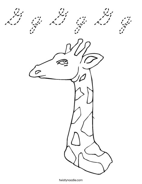 Giraffe Coloring Page