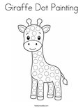 Giraffe Dot Painting Coloring Page