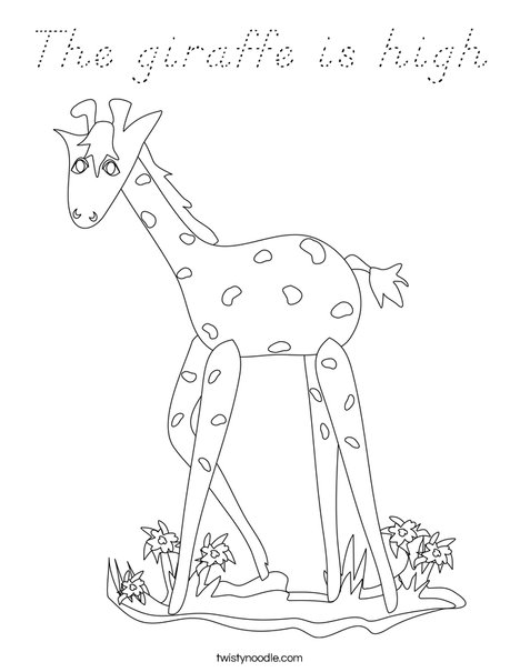 Giraffe for Zoo Book Coloring Page
