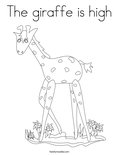 The giraffe is highColoring Page