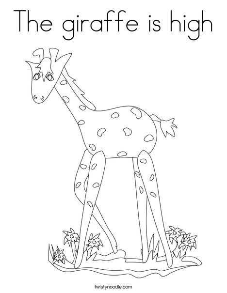 Giraffe for Zoo Book Coloring Page